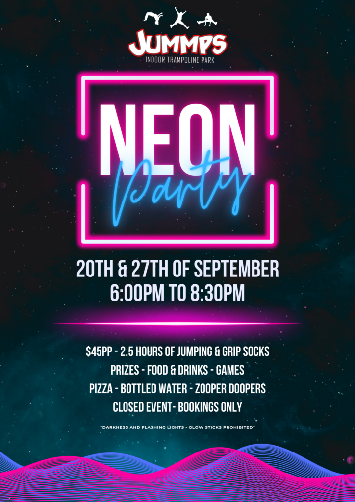 Jummps Neon Party Night Flyer